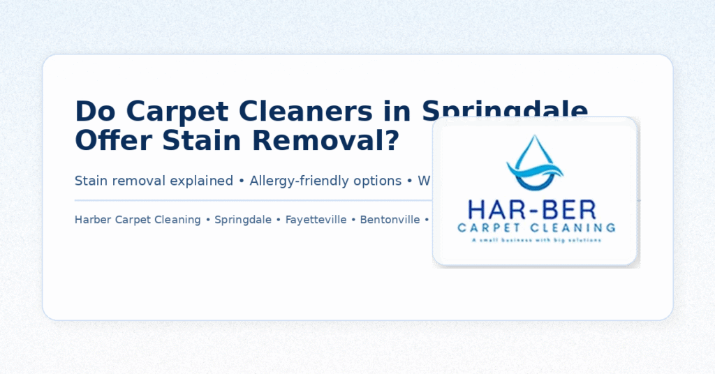 do carpet cleaners in Springdale offer stain removal?