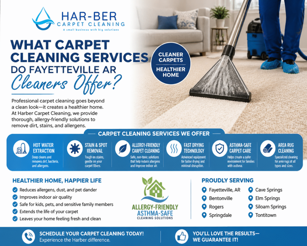 Carpet Cleaning Services Offered in Fayetteville AR