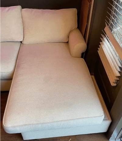 After: Sectional sofa upholstery cleaning