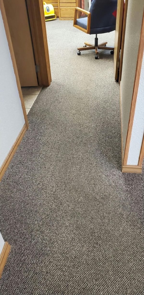 After: Office hallway carpet cleaning