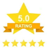 5.0 star Google rating badge - Har-Ber Carpet Cleaning